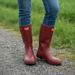 Vintage Lehigh Steel Toe Boots Mens 7 Red Ranger Rubber Safety Sherpa Lined